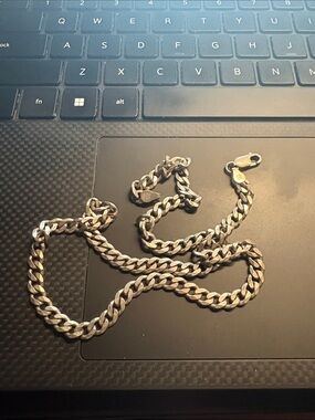Chunky Silver-Tone Curb Chain Necklace